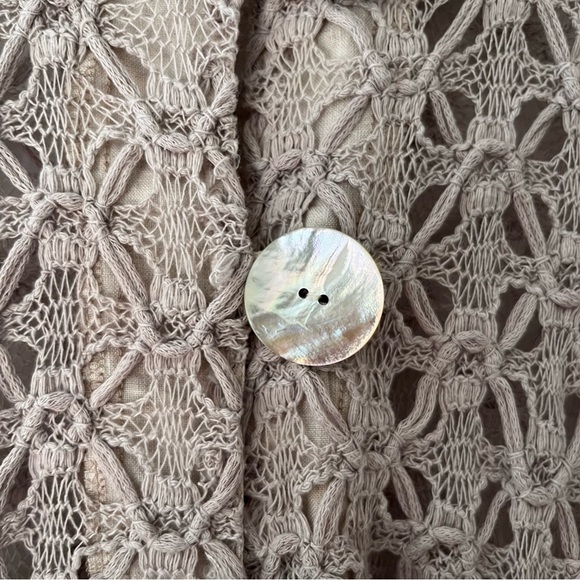 Taupe Crochet Cardigan - Picture 5 of 6